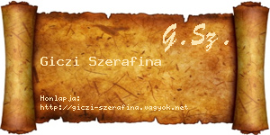 Giczi Szerafina névjegykártya