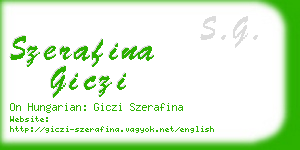 szerafina giczi business card